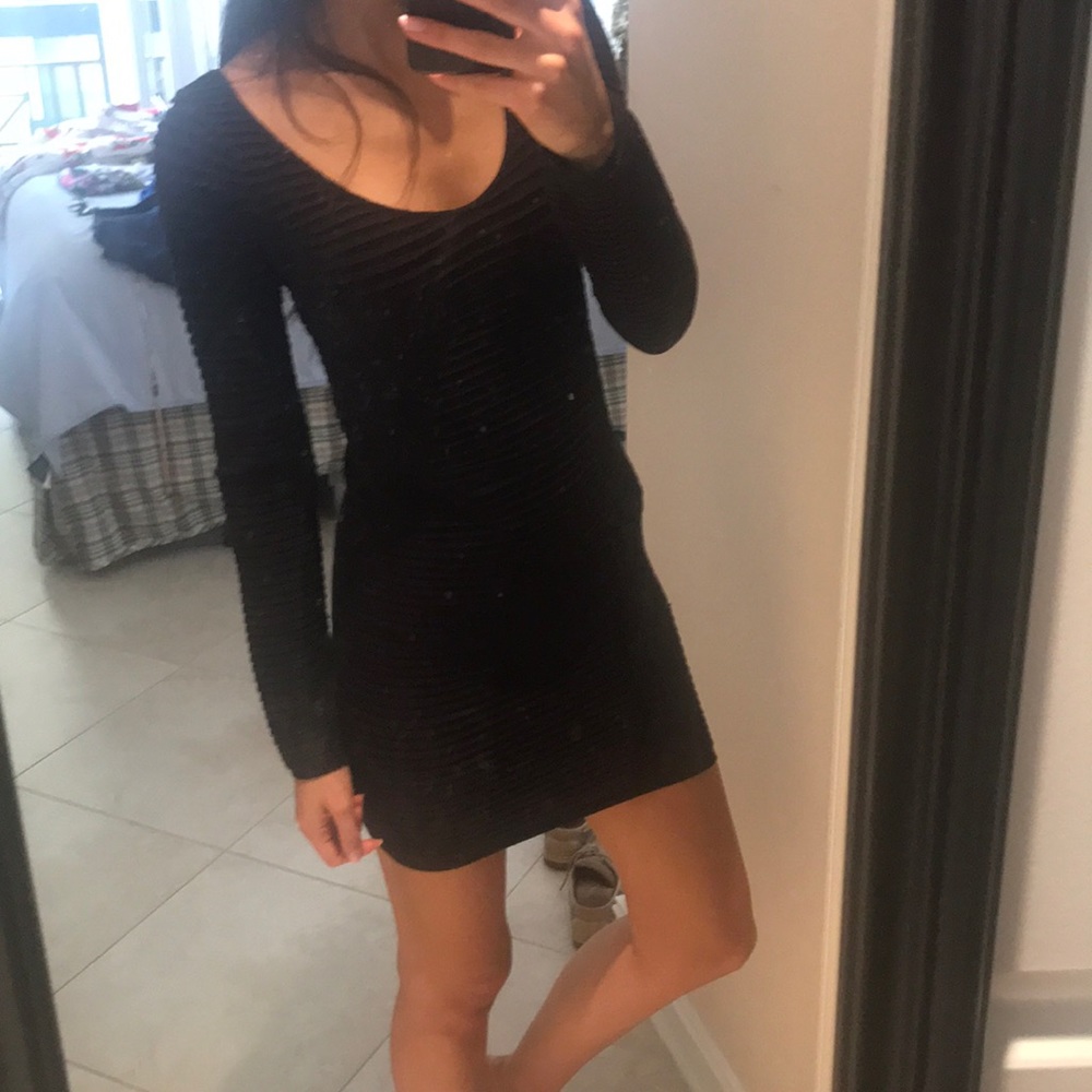 Bcbg long sleeve cocktail dress